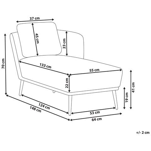 Chaise Longue Versione Sinistra Artheze Bouclé Beige - Foto 2