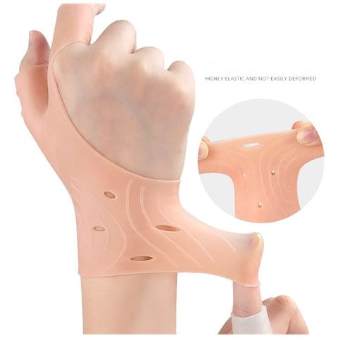 Guanto A Due Dita, Protezione Per Il Pollice Morbida Ed Elastica Con Vestibilità A Compressione Beige - Foto 2