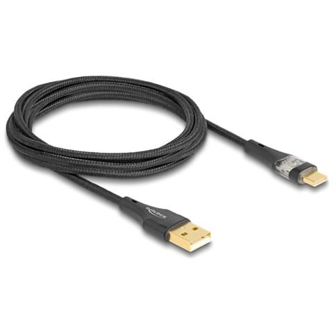 Cavo USB 2.0 Tipo-A maschio a USB Type-C maschio con ricarica rapida da 60 W trasparente 2 m - Foto 1