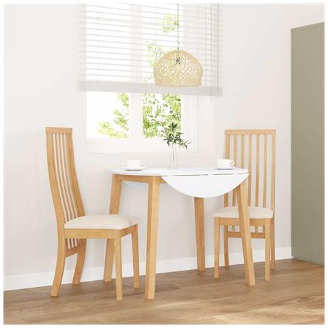 Sedie da Pranzo con Cuscini 2 pz in Legno Massello di Hevea - Foto 10