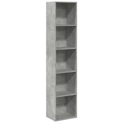 Libreria Grigio Cemento 40x30x189 Cm In Legno Multistrato - Foto 2