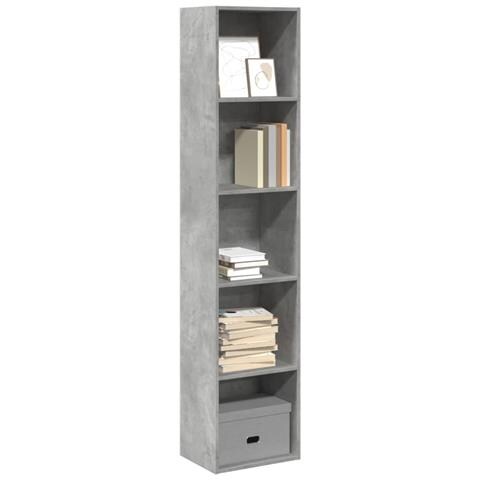 Libreria Grigio Cemento 40x30x189 Cm In Legno Multistrato - Foto 1