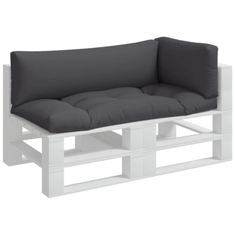 Cuscini Per Pallet 3 Pz Antracite In Tessuto - Foto 3