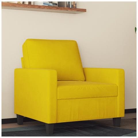 Poltrona Giallo 60 Cm Velluto - Foto 8