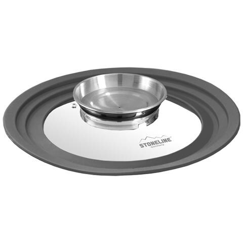 Set Universale Di Coperchi In Vetro (con Plastica), Acciaio Inox, Silicone, 16/18/20 - Foto 1