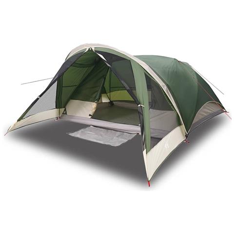 Tenda Familiare Cabina per 6 Persone Verde Impermeabile - Foto 1