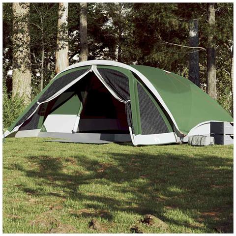 Tenda Familiare Cabina per 6 Persone Verde Impermeabile - Foto 2