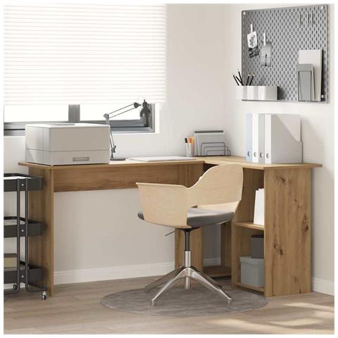 Scrivania in rovere artigianale Rovere artigianale Truciolare Media - Foto 2