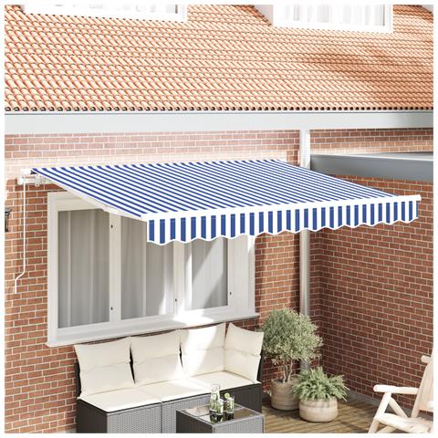 Tessuto di Ricambio per Tenda per Struttura 2.5 x 2 m - Blu e Bianco - Foto 2