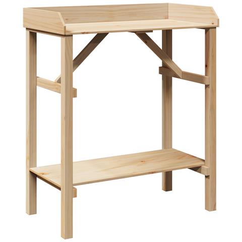 Tavolo da giardinaggio 75x40x90 cm in legno massello di pino - Foto 1