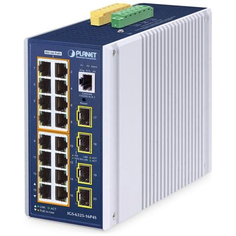 IGS-6325-16P4S switch di rete Gestito L3 Gigabit Ethernet (10/100/1000) Supporto Power over Ethernet (PoE) Alluminio, Blu - Foto 1