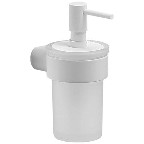 Dosasapone Con Erogatore In Plastica Da Muro In Ottone E Cromall Pi81 Gedy Serie Pirenei Bianco Opaco - Foto 1