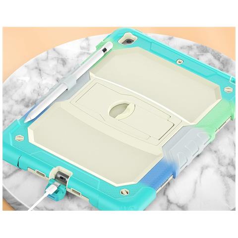 Custodia Per Ipad 9/8/7 10.2"" Con Supporto E Tracolla Verde - Foto 4