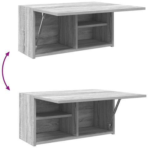 Armadietto Bagno Grigio Sonoma 60x25x30 cm in Legno Multistrato - Foto 9