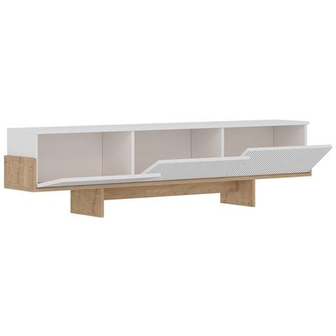 Wopi Mobile Tv Con Armadi Bianchi E In Legno 180 Cm - Foto 2