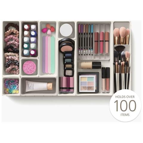 Viva Set 12 Pezzi Organizer Trucco Modulare Per Cassetto Con Scomparti Regolabili Ideale Per Cosmetici 62 X 35.2 Cm Colore Multicolore - Foto 1