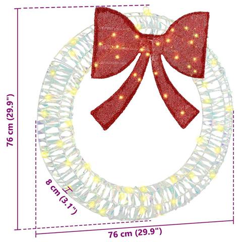 Ghirlanda con 60 LED Bianco caldo 75 cm PET - Foto 7