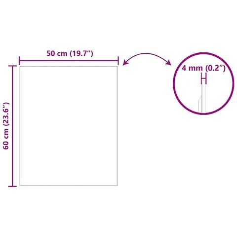 Specchio da parete 50 x 60 cm vetro temperato - Foto 8