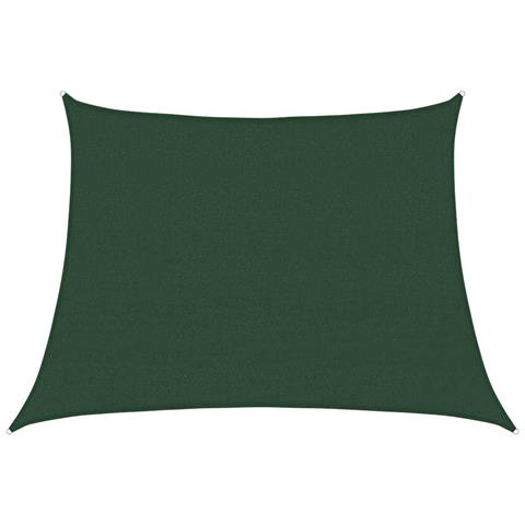 Vela Parasole 160 g/m² Trapezio Verde Scuro 4/5x3 m in HDPE - Foto 1
