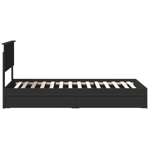 Letto con Contenitore Nero 90 x 190 cm Legno multistrato - Foto 9