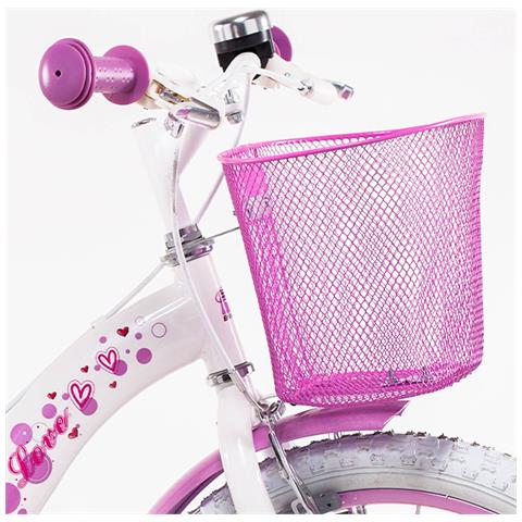 Sch Pink Love 20"" - Bicicletta Per Bambine (6-10 Anni), Ruote 20"", Telaio Acciaio, Con Accessori - Colore Bianco - Foto 2