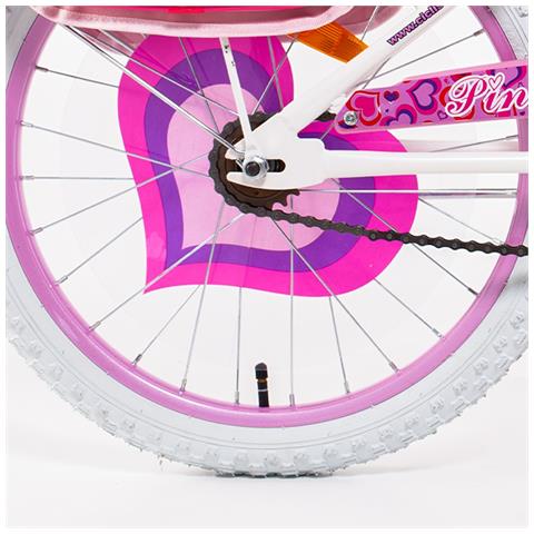 Sch Pink Love 20"" - Bicicletta Per Bambine (6-10 Anni), Ruote 20"", Telaio Acciaio, Con Accessori - Colore Bianco - Foto 5