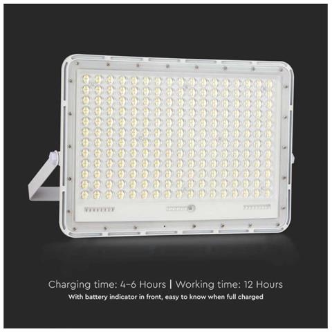 Faro LED con Telecomando e Pannello Solare 30W 6400K IP65, colore Bianco - Foto 2