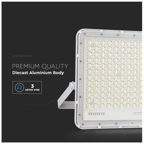 Faro LED con Telecomando e Pannello Solare 30W 6400K IP65, colore Bianco - Foto 3