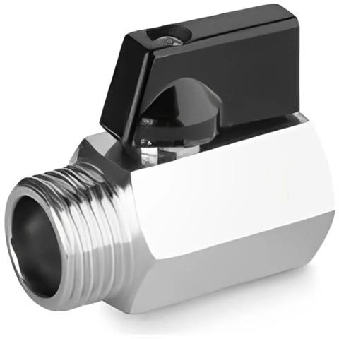 Mini Valvola A Sfera In Ottone Cromato 1/2 Pollice - Foto 1