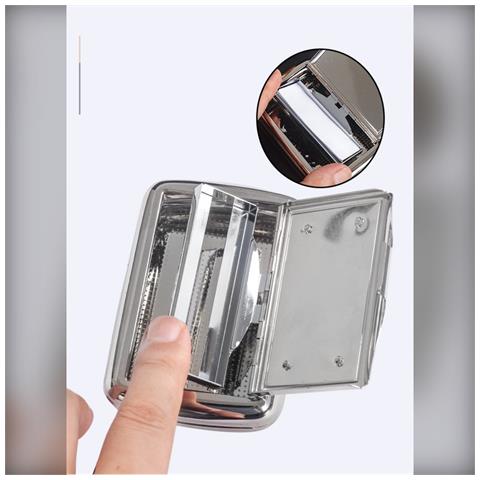 Portasigarette In Acciaio Inossidabile Con Porta-cartine - Ermetico E Portatile - Foto 2