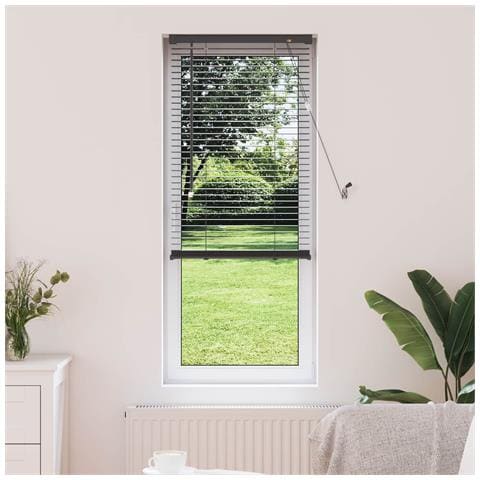 Tenda Veneziana Regolabile Grigio Argento 150 x 40 cm PVC - Foto 2