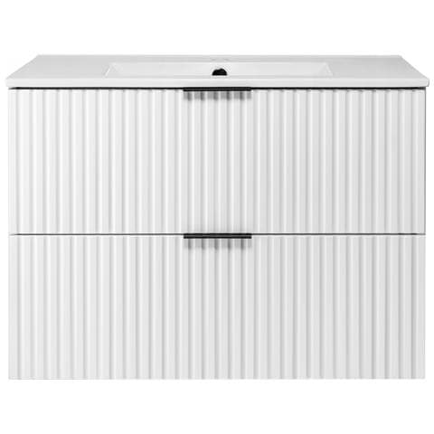 | Mobile sottolavabo - 100/57/46 cm L /A /D - Blanc Mat - Mobili bagno, lavabo, mobili bagno, mobili bagno | Ripiani - Marrone - Foto 10