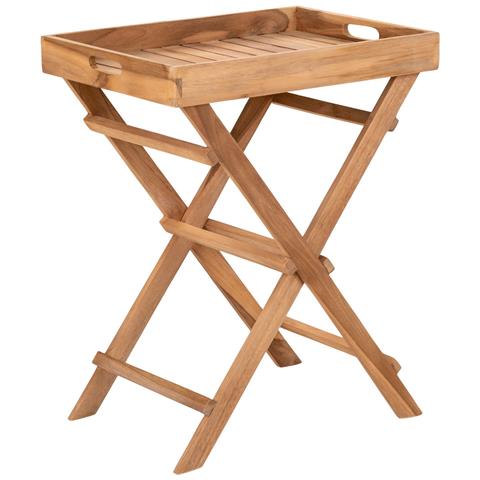 Tavolino Ronda-marrone-legno-39x29x49,5 Cm - Foto 1