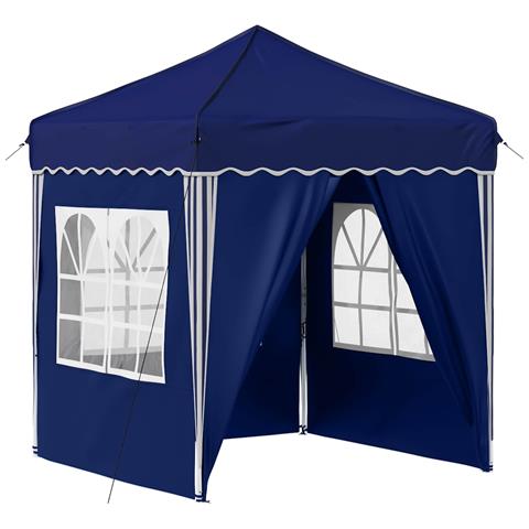 Tenda per feste a pop-up 195 x 195 x 245 cm Blu Tessuto Oxford - Foto 1