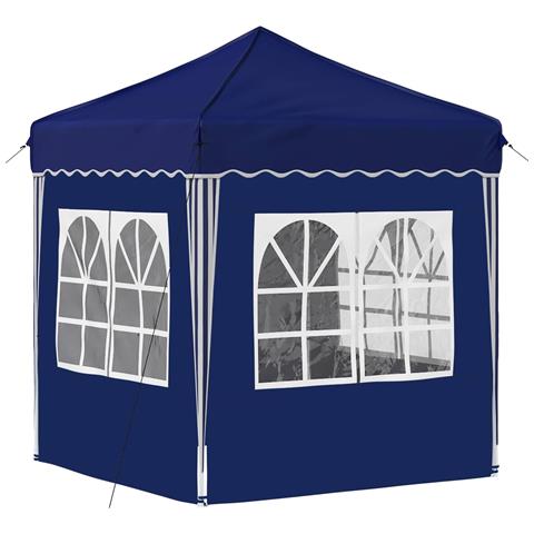 Tenda per feste a pop-up 195 x 195 x 245 cm Blu Tessuto Oxford - Foto 9
