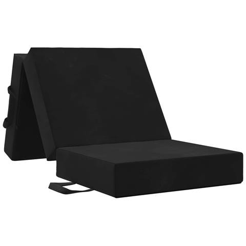 Divano Letto Pieghevole 90 x 67 x 45 cm Nero - Foto 1