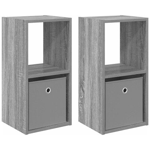Comodino con cassetto 2 pcs Grigio Sonoma 30,5 x 27 x 59,5 cm - Foto 1