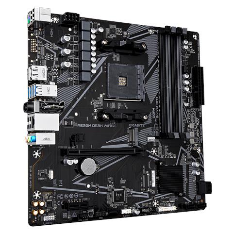 A520M DS3H WIFI6E Scheda Madre - Supporta CPU AMD Ryzen 5000 Series AM4, fino a 4733 MHz DDR4 (OC), 1x PCIe 3.0 M. 2, Wi-Fi 6E, LAN GbE, USB 3.2 Gen 1 - Foto 4
