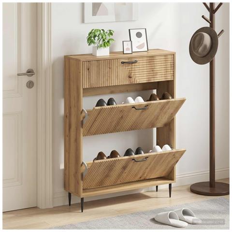Mobile per scarpe HAARLEM 78 x 24 x 103 cm Legno ingegnerizzato - Foto 2