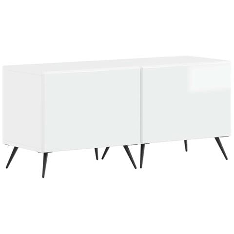 Mobile TV Bianco Lucido Legno ingegnerizzato - Foto 1