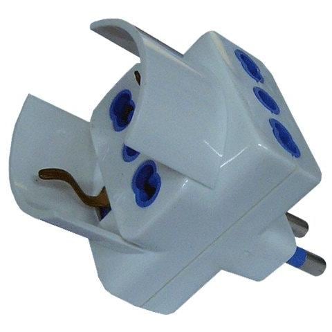 Adattatore triplo spina 2p+T 16A Colore Bianco - Foto 1