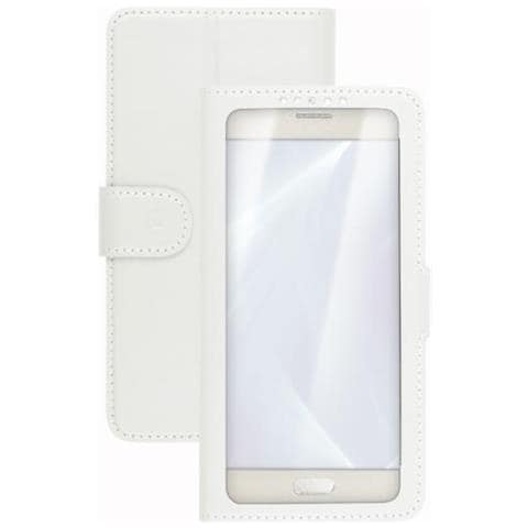 Custodia a Libro Universale per Smartphone 5.0 "- 5.5" Colore Bianco - Foto 1