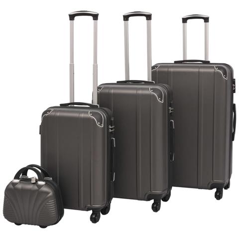 4 Pz. Set Di Trolley Rigidi Antracite - Foto 1