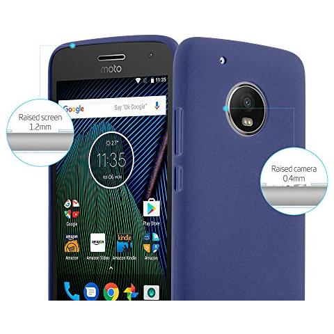 Custodia Compatibile Con Motorola Moto G5 In Frost Blu Scuro - Coperchio Protettivo In Silicone Tpu Flessibile - Foto 2