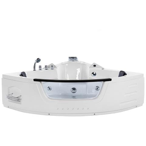 Vasca Da Bagno Angolare Bianca Con Led 140 Cm Martinica - Foto 11