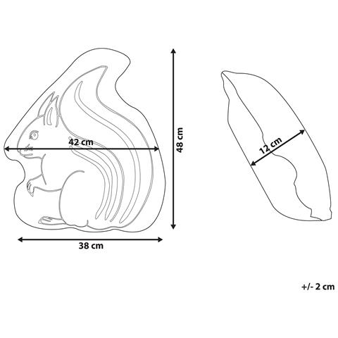 Cuscino Con Stampa Di Scoiattolo Bianco 42 X 48 Cm Kolkata - Foto 13