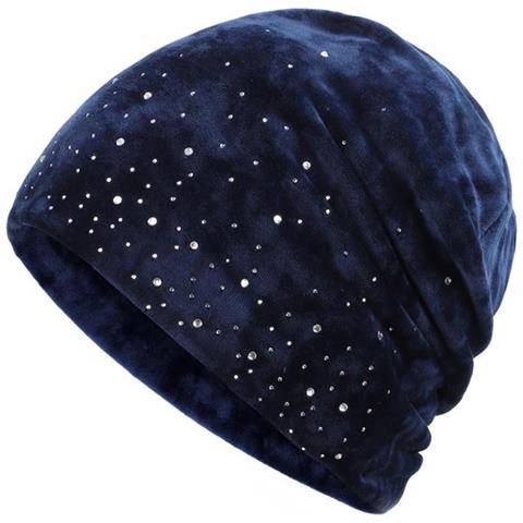 SLOWMOOSE - Cappello O Donne Casuali Femminili Di Autunno / Inverno Del  Berretto Di Strass Lucido Di Nuova Moda [ navy-1] - ePRICE