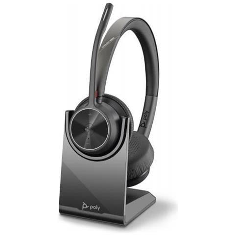 POLY Voyager 4320 UC Auricolare Wireless A Padiglione Ufficio USB tipo-C Bluetooth Base di ricarica Nero - Foto 1
