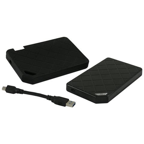 LC-Power LC-25U3-Shockproof, HDD, SATA, Seriale ATA II, Serial ATA III, 6,35 cm (2.5") , Nero, Alluminio, Plastica, Gomma, 6 Gbit / s - Foto 2