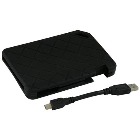 LC-Power LC-25U3-Shockproof, HDD, SATA, Seriale ATA II, Serial ATA III, 6,35 cm (2.5") , Nero, Alluminio, Plastica, Gomma, 6 Gbit / s - Foto 1